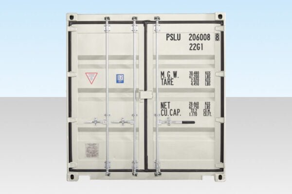 20FT SHIPPING CONTAINER (ONE TRIP) WHITE (RAL 9003)