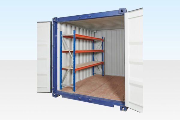 ADJUSTABLE, HEAVY DUTY THREE TIER CONTAINER RACKING (SINGLE BAY)