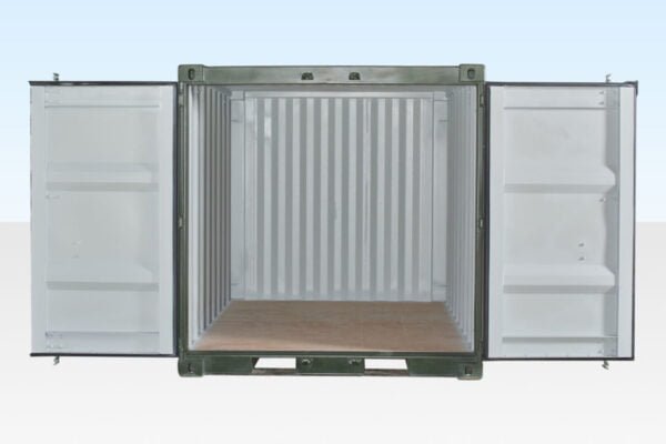 8FT ONE TRIP SHIPPING CONTAINER GREEN (RAL 6007)