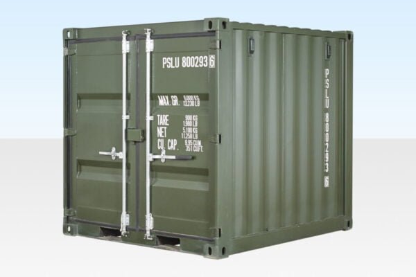 8FT ONE TRIP SHIPPING CONTAINER GREEN (RAL 6007)