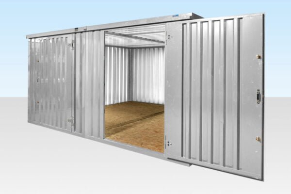 4M X 4.2M SIDE LINKED FLAT PACK CONTAINER BUNDLE (GALVANISED)