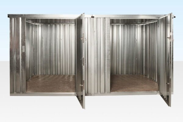 3M X 4.2M SIDE LINKED FLAT PACK CONTAINER BUNDLE (GALVANISED)